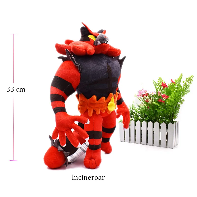 Incineroar 30 стилей Аниме Кукла Пикачу тиранитар драконит пассимиан Misdreavus чучела Peluche Плюшевые игрушки Рождественский подарок для детей - Цвет: Incineroar