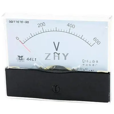 

Rectangle Measurement Tool Analog Panel Voltmeter AC 0-600V Measuring Range