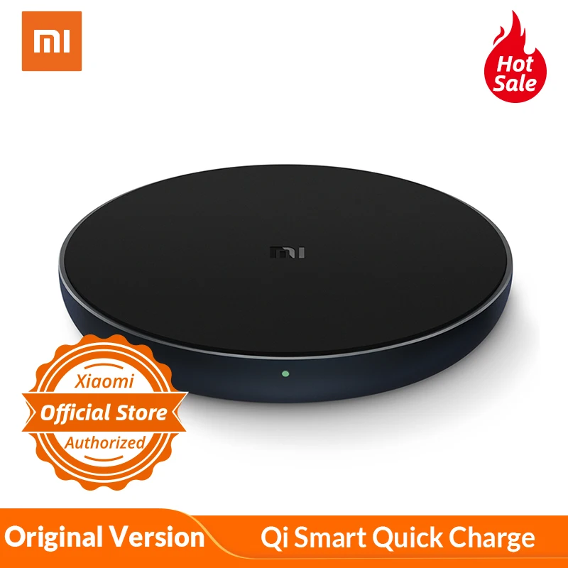 

Original Xiaomi Wireless Charger Qi Smart Quick Charge Fast Charger 7.5W for Mi MIX 2S mi 9 for iphone X XR 8 Plus