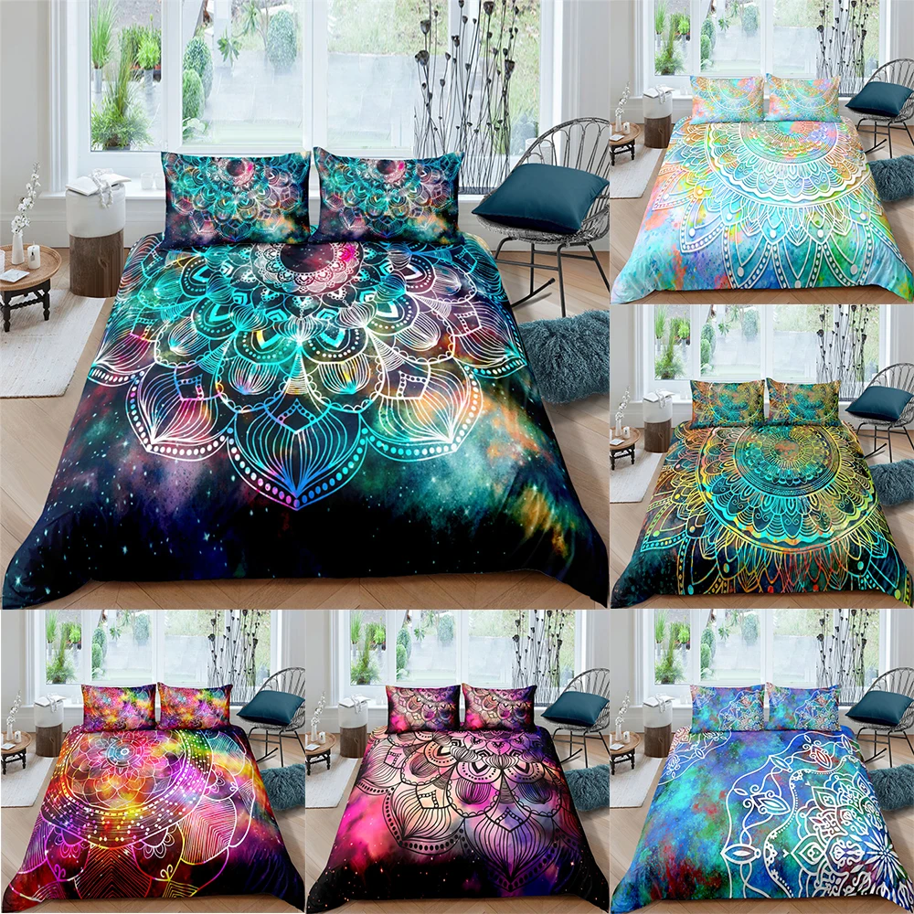 

Bedding Set 2/3Pcs Bohemia Bedding Set King Size Duvet Cover Set Single Double Twin Full Queen King Size Quilt cover