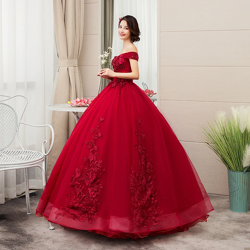 Gryffon Quinceanera платья Роскошные кружевные вечерние платья с открытыми плечами длина до пола бальное платье сладкий цветочный принт выпускного бала Quinceanera