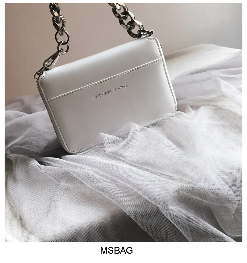 Fashion Mini Small Square Shoulder Bag Genuine Leather Crossbody Package Women Chain straps Phone Bag Famous brand bag - Цвет: WHITE