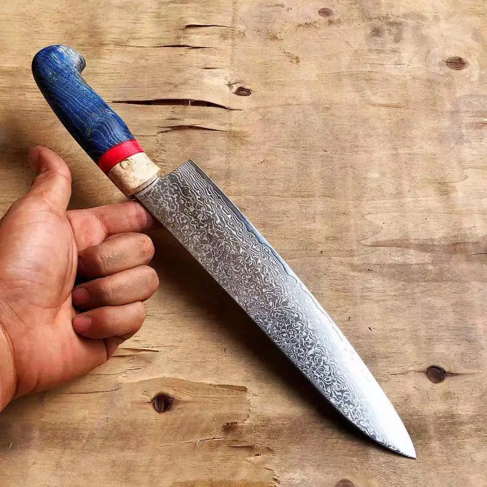Ручной работы, профессиональный нож шеф-повара VG10, кухонный нож из дамасской стали, японские кухонные ножи Gyuto, инструменты