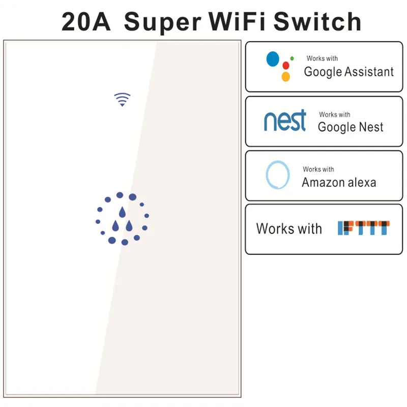 WiFi смарт-кнопочный переключатель приложение Дистанционное Управление работает с Amazon Alexa Google Home для голосового Управление 1/2Gang домашний умный переключатель