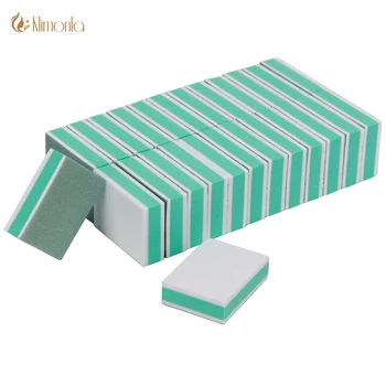 

20Pcs/Set Mini Sponge Nail File 400/3000 Grit White Green Buffing Sandpaper Double-sided Pedicure Nail Art Sanding Tools Files