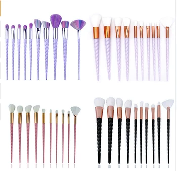

10pcs Unicorn Makeup Brush Set Foundation Blending Powder Eye shadow Make Up Brushes White Black Cosmetic Beauty Make Up Tools
