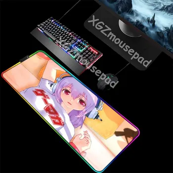 

XGZ Large RGB Anime Mouse Pad Black Lock Edge Fashion Headset Pattern Custom Office Computer Keyboard Desk Mat Rubber Non-slip