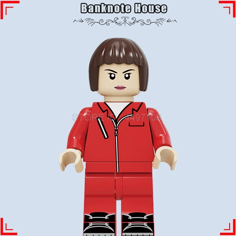 House Of paper Сезон 3 фильм фигурки Tokio комедии TBBT Amy строительные блоки Говард игрушки OW Джон Вик Доктор Кто Стрэндж Marvel - Цвет: House of Paper