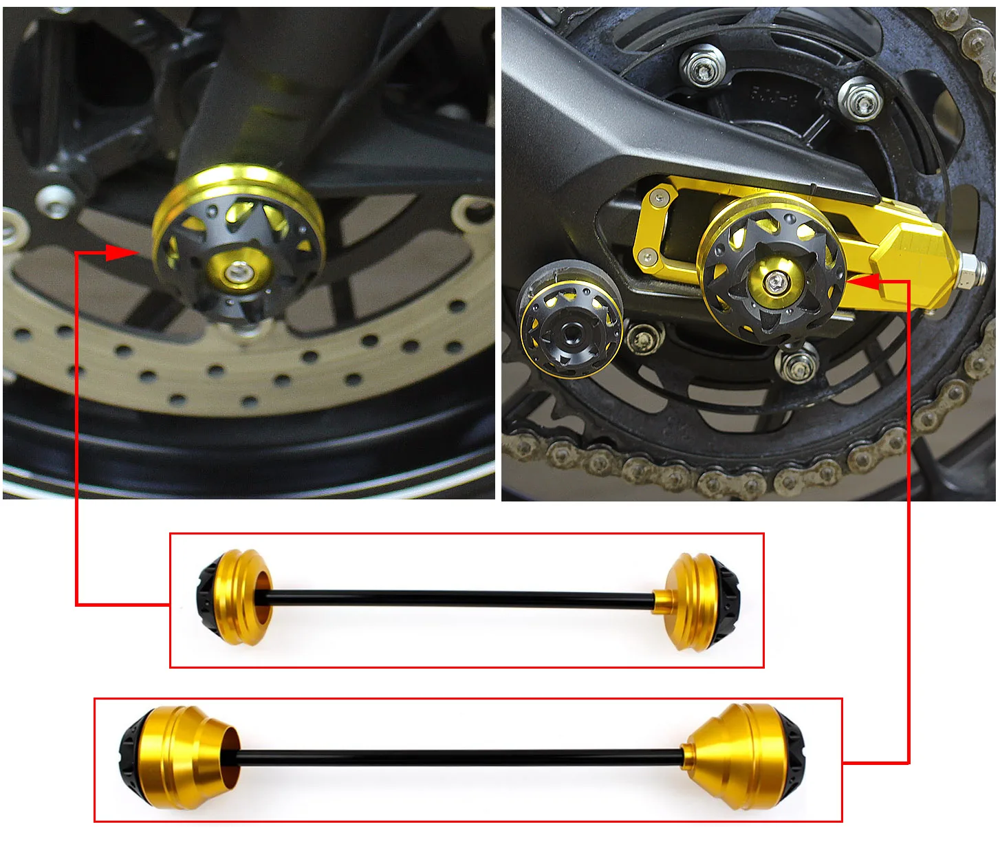 MT09 FZ-09 Передняя и задняя CNC колеса вилка слайдер протектор для 2013- Yamaha MT FZ 09 MT-09