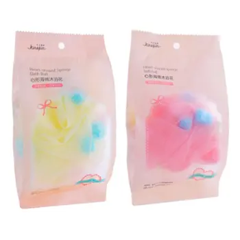 

Bathing Ball Solid Bath Balls Rich bubbles Body Flower Bath Shower Sponge