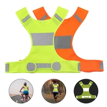 Reflexivo ciclismo colete ajustável cintura padrão bicicleta noite correndo jogging segurança colete de proteção para homens