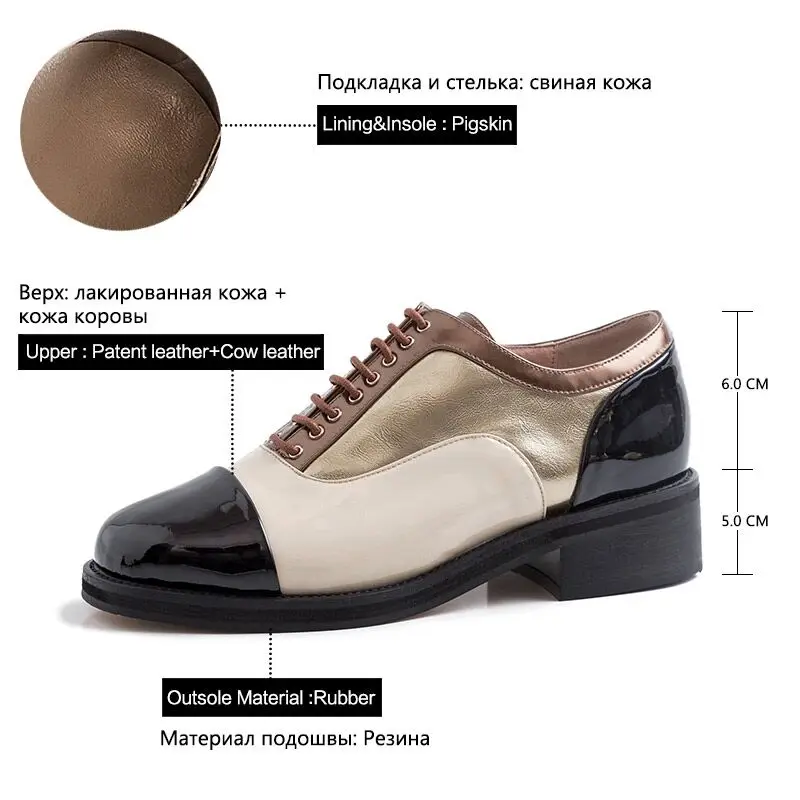 Donna-in/Женская обувь на плоской платформе повседневная женская обувь из натуральной кожи на шнуровке с круглым носком; коллекция года; сезон осень Брендовая обувь на высоком каблуке; Цвет черный, белый