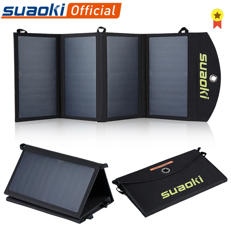 

Suaoki 25W Solar Panels Portable Folding Foldable Waterproof Solar Panel Charger Power Bank for Phone Battery Charger