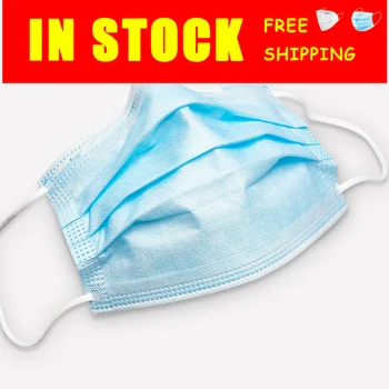 

Shipping Within 48 H High Quality Non Woven Disposable Face Mask 3 Layers Anti Dust Face Masks Ear Loop Mouth Mask