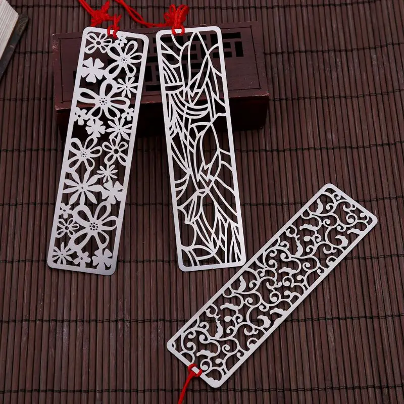 Креативные Цветочные Полые маркеры винтажные металлические закладки с китайским узлом Многофункциональные Канцелярские принадлежности Школьные принадлежности подарок LX9A