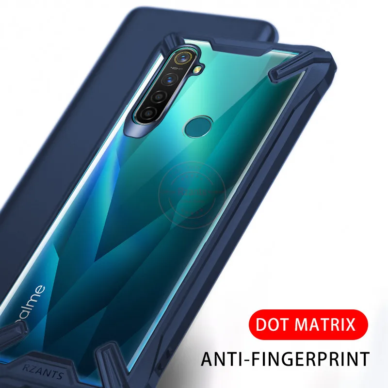 Военный противоударный чехол с подушкой безопасности для OPPO Realme 5 Pro/Realme Q/Realme 3 прозрачный акриловый+ ТПУ защитный чехол