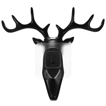 

New Deer Head Animal Self Adhesive Clothing Display Racks Hook Coat Hanger Cap Room Decor Show Wall Bag Keys Sticky Holder