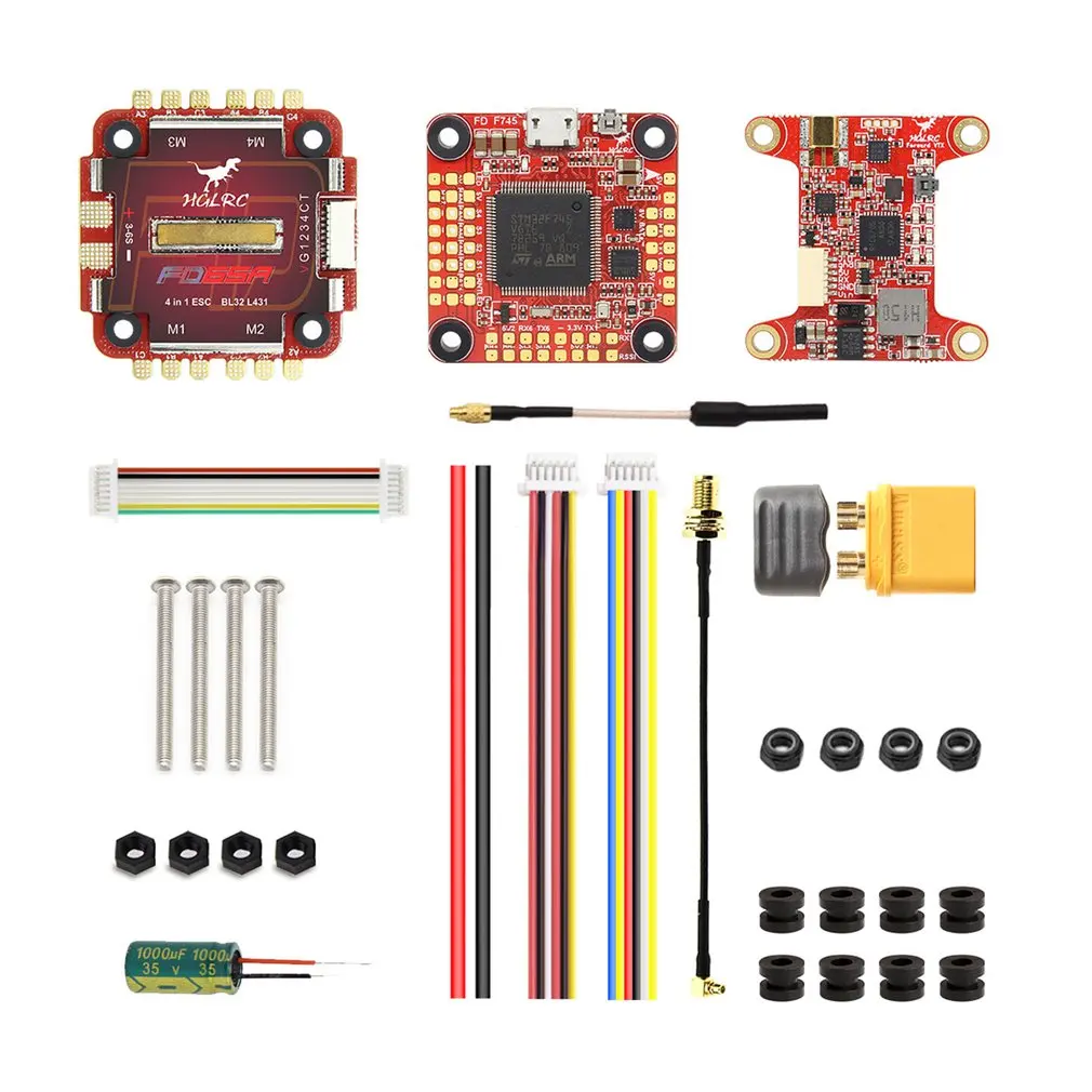 

HGLRC Forward 65A 3-6S L431 BL32 4 in 1 ESC + FD765-VTX F7 FC Flight Control for FPV Racing Drone Accessories