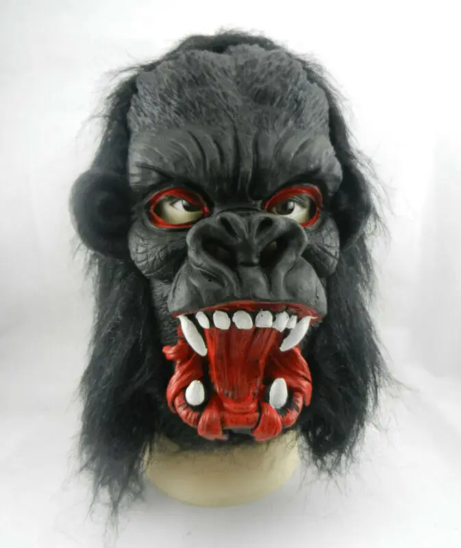 

Adult Latex Full Face GORILLA Mask SCARY Monkey Halloween Costume Evil Horror