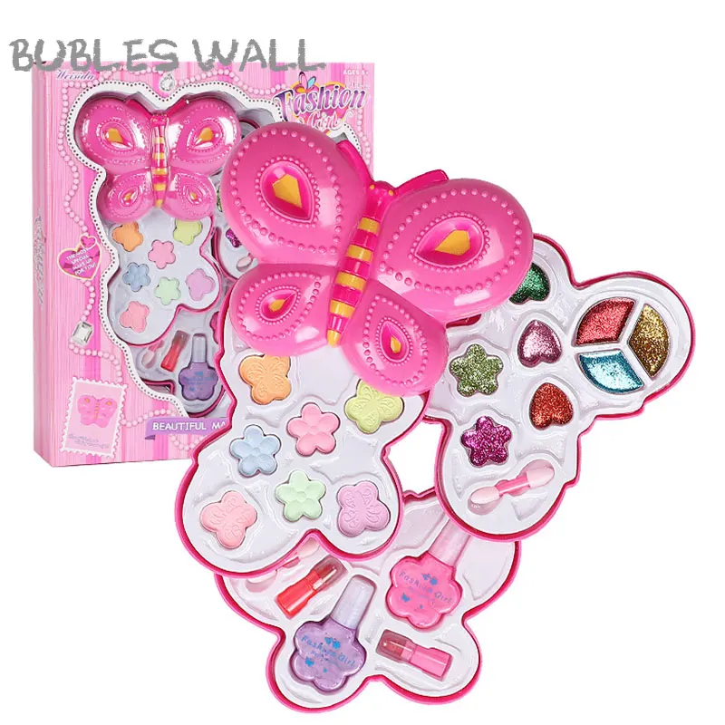 

Butterfly Make Up Toy Pretend Play Kid Makeup Set Safety Non-toxic Makeup Kit Toy for Girls Dressing Cosmetic Girls Beauty Toy