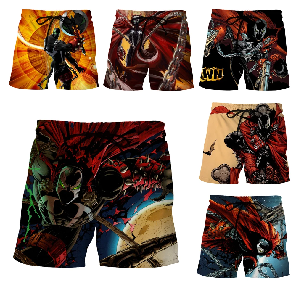 LIASOSO летние мужские и женские Джима Даунинг 3D принт аниме фильм Spawn шорты пляжные Фитнес хип хоп повседневные уличные спортивные штаны A312-13
