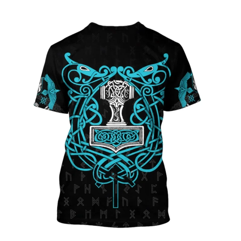 

Viking symbol - odin Tattoo 3D Printed men t shirt Harajuku Fashion Short sleeve shirt summer streetwear Unisex tshirt tops WS02