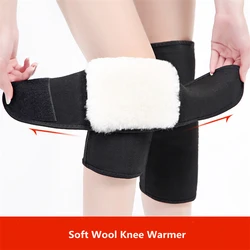 Wool Knee Sleeves Solid Winter Coldproof Female Warm Knee Warmers Wool Knitted High Kneecap Knee Protectors Leg Warmers Cycling