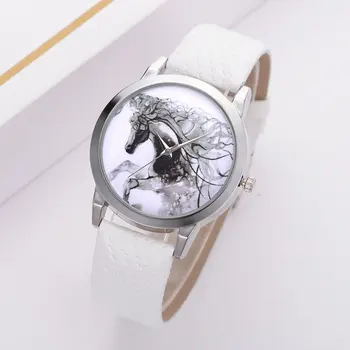 

New Unisex fashion quartz Watch Leather Quartz Wrist Watch horse pattern Quartz Wrist Watch
