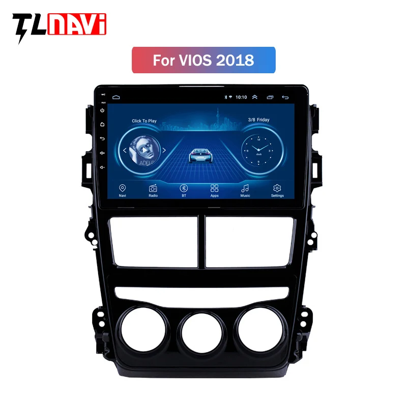 

Android 8.1 Car DVD Player GPS Navigation Multimedia For Toyota Vios Yaris Radio 2018 car stereo bluetooth