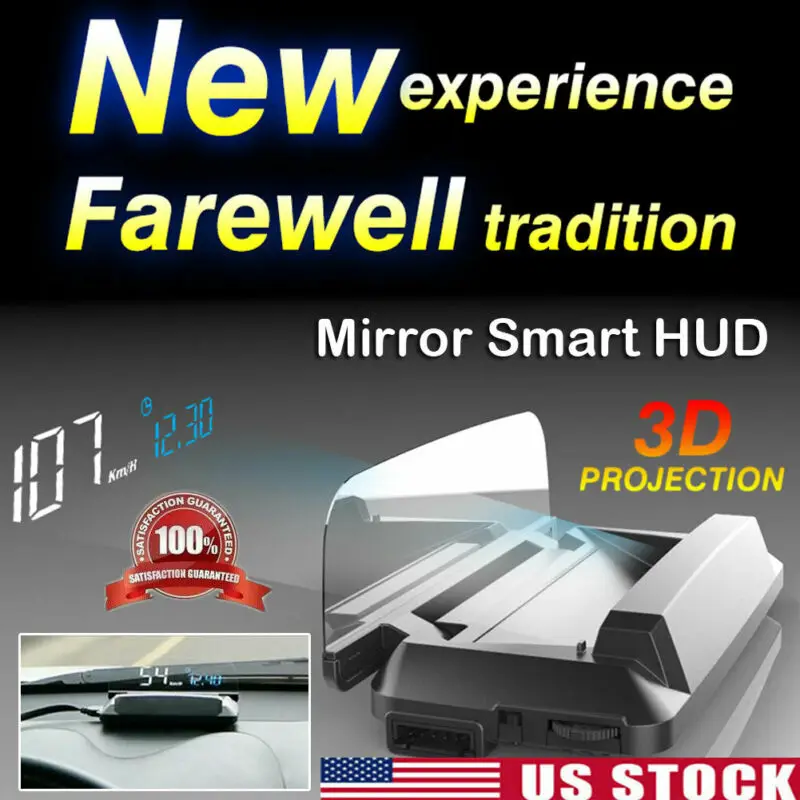 

Car LED Digital Computer Head-Up Display Fuel Consumption Driving Speed Monitor