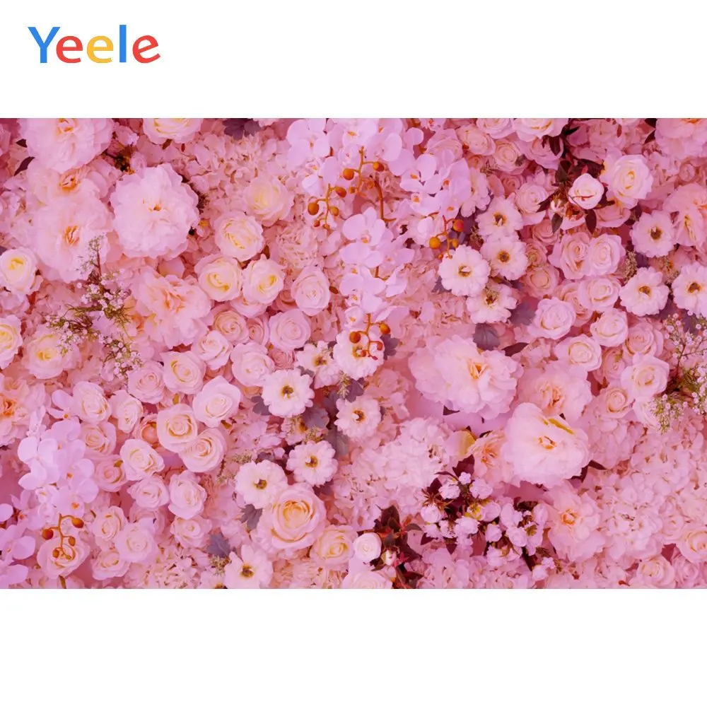 Фоны Yeele для свадебной вечеринки с изображением роз и декоративных стен |