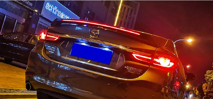 Для Mazda 6 ATENZA украшение автомобиля M6 V стиль ABS пластик краски ing цвет задний багажник светодиодный спойлер