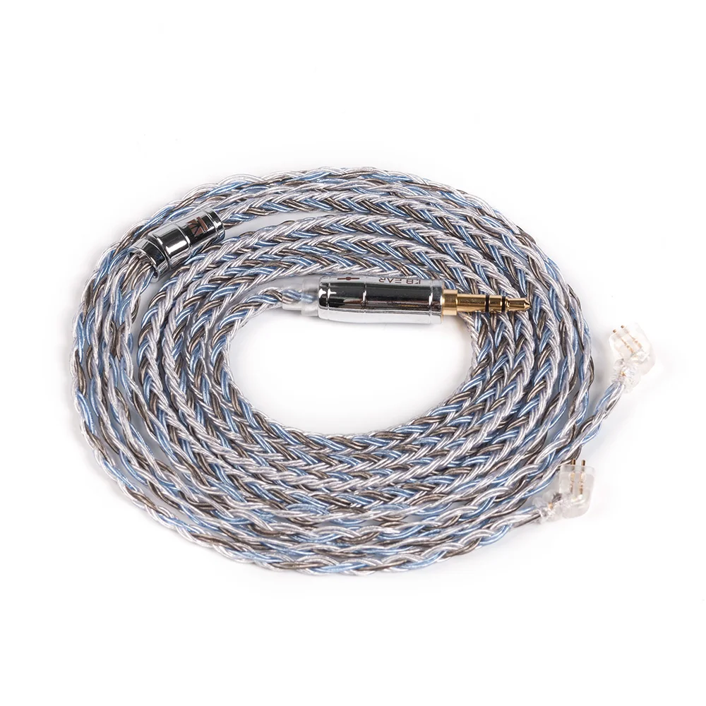 Tanie KBEAR 16 rdzeń posrebrzany kabel 2.5 3.5 4.4mm kabel Upgrade ze złączem MMCX 2pin QDC TFZ z F1 KB06 HI7 ZSX BLON BL03