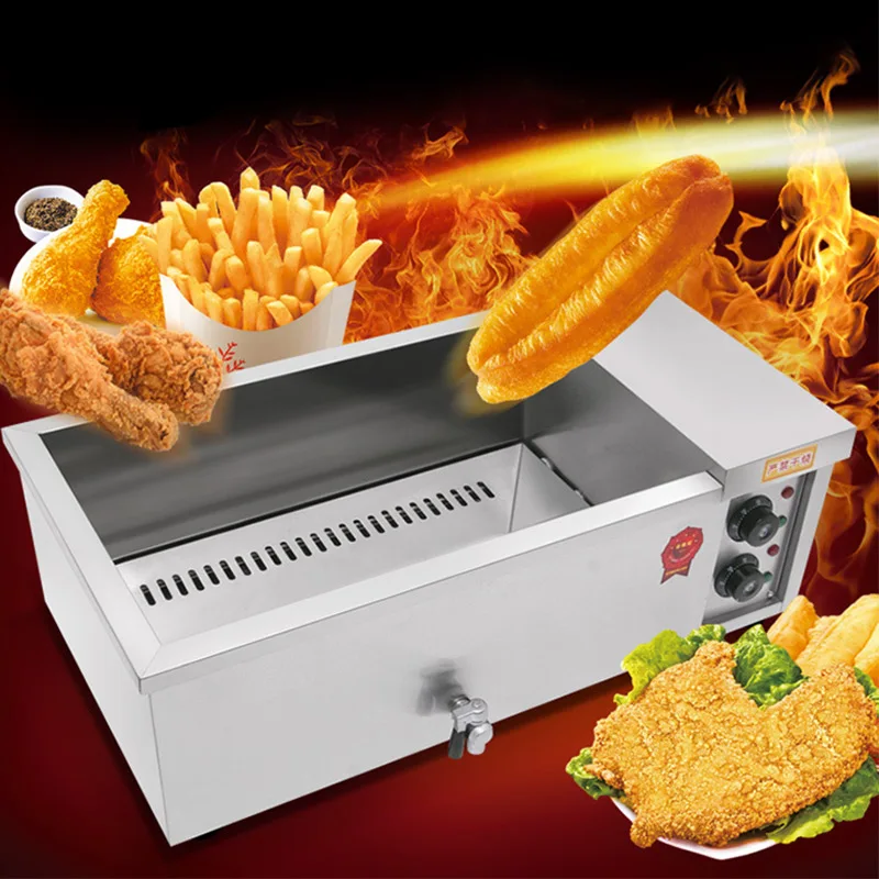 

220V 3000W Electric Fryer Commercial Fryer Fry Fry Potato Chips Fried Skewers Adjustable Thermostat Control,with Light Indicator