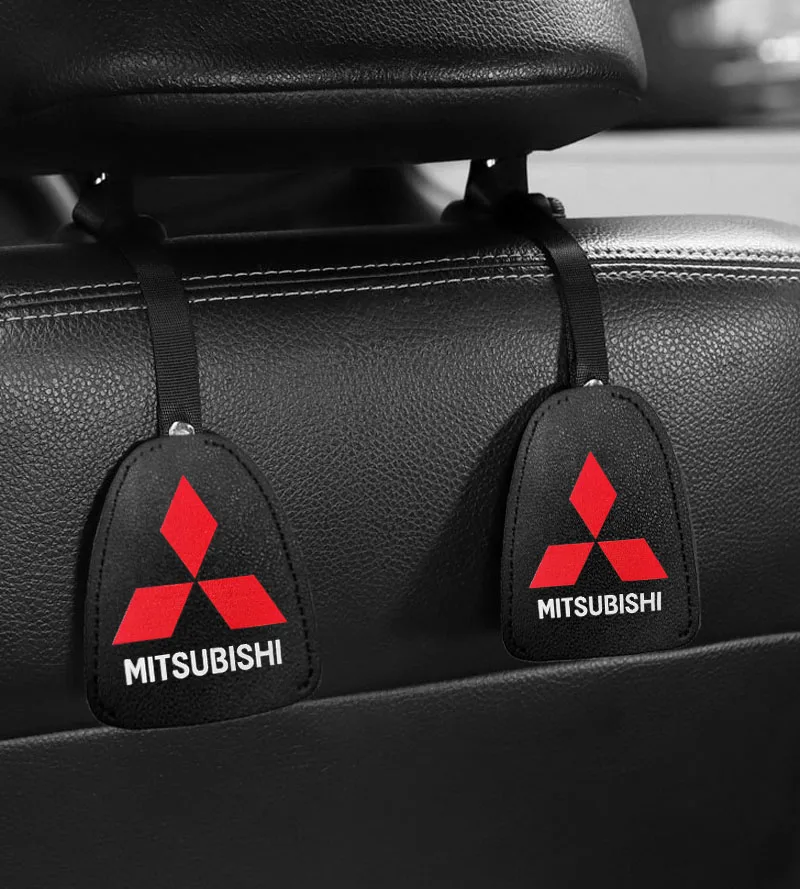 

2pcs Car seat back hook holster hidden multi-function for Mitsubishis ASX Lancer Pajero Outlander L200 EVO Lancer Pajero Emblem