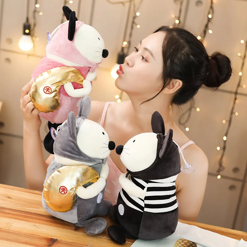 1 шт. 35 см kawaii рюкзак мышь плюшевые игрушки прекрасный чучело куклы мышки высокое качество мультфильм подарок на день рождения для детей
