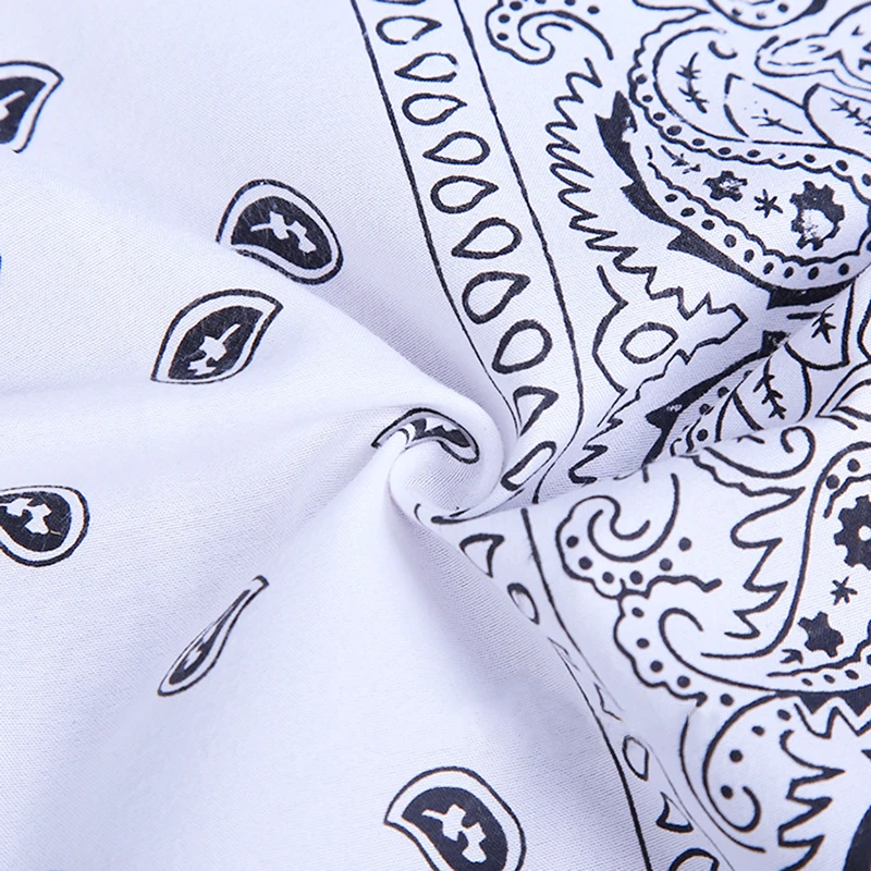 2021 Fashion Hip Hop Cotton  Bandana Square Scarf 54cm*54cm Black Red Paisley Headband Printed For Women/Men/Boys/Girls 5