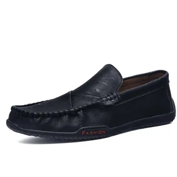 

Mazefeng Size 39-44 Spring Leisure Soft Comfy Casual Loafers Shoes for Men Solid Flat Slip on Shoes Retro Concise Driving Shoes