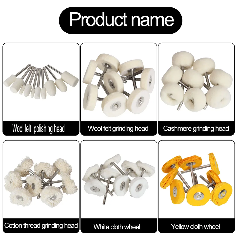 Dremel Polishing Kit 25mm Wool Polishing Wheel Kit - 20PC Felt