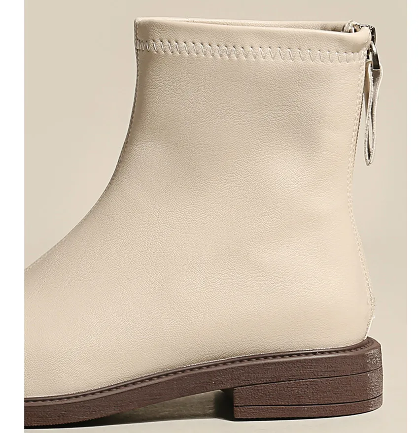 Koovan-Botas cortas con cabeza de Mango para mujer, calcetines de color  crema, botines de invierno, novedad de 2021 _ - AliExpress Mobile