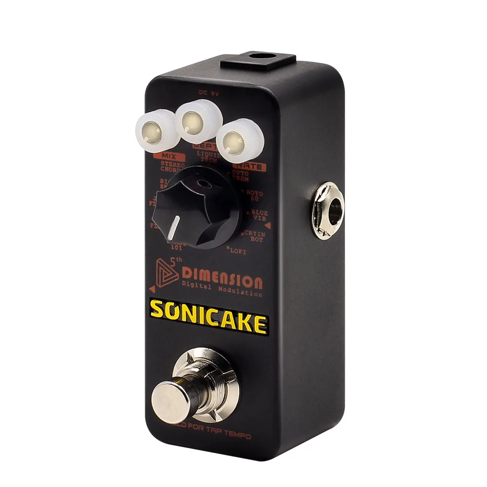 Педаль эффектов цифровой модуляции 5 го размера SONICAKE с 11 эффектами Phaser Flanger хор