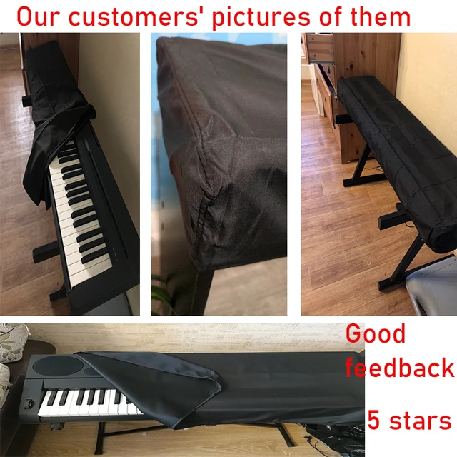 Coperture Antipolvere Per Tastiera Pianoforte - 2 Pezzi Per 88 Tasti, Rosso E Grigio - Foto 9