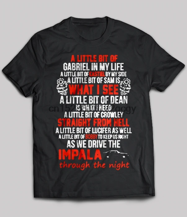

Brand A Little Bit Of Gabriel In My Life-A Little Bit Of Castiel By My Side T-Shirt 2020 Men Short Sleeve T-Shirt