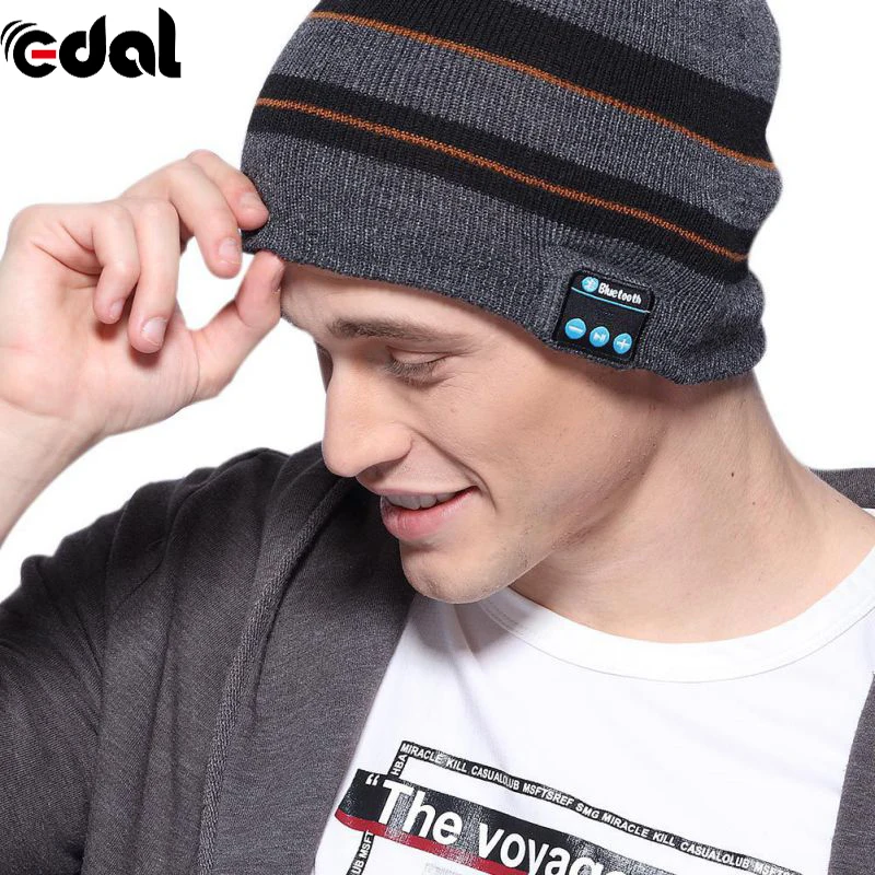Перезаряжаемое музыкальное бини вязаная шапка Bluetooth беспроводная стерео гарнитура наушник динамик микрофон для спорта