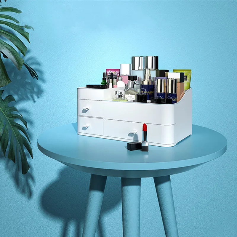  Plastic Makeup Organizer Cosmetic Container Organizer Brush Holder Make Up Drawer Desktop Sundry St