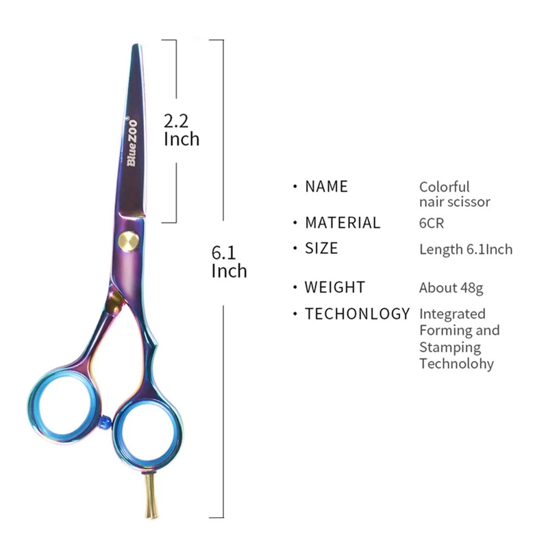 Professional Japan 5.5 Inch Rainbow Cut Hair Scissors Set Cutting Shears Thinning Barber Scissor Hairdressing Scissors