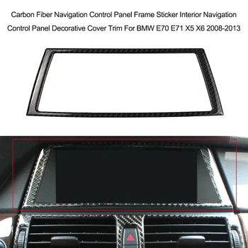 

Carbon Fiber Navigation Control Panel Frame Sticker Navigation Control Panel Decorative Cover For BMW E70 E71 X5 X6 2008-2013