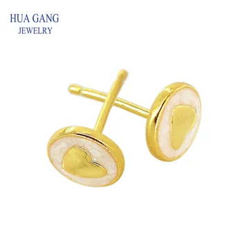 

925 silver earrings Pandor Shine sweet declaration earrings heart-shaped simple romantic earrings female suitable for girlfriend