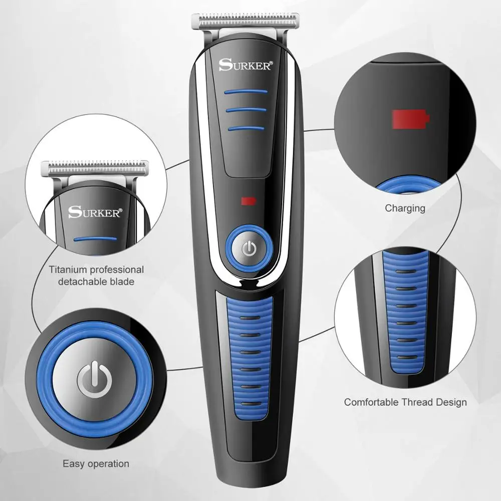 Профессиональный электрический триммер для волос для мужчин, триммер для бороды, машинка для стрижки волос, стрижка усов, беспроводная отделка