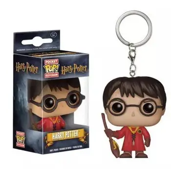 

3D HP Potter PVC Keychain Toy Hermione Dobby Snape Ron Malfoy DUMBLEDORE Voldemort Action Figure Toys Party Cosplay Key Ring